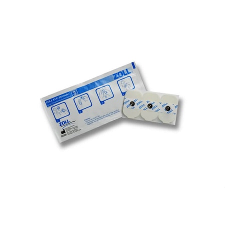 ZOLL 3 ECG RECTANGULAR ELECTRODES, 20 SHELF CARTONS/ CASE (600) 8900-0003